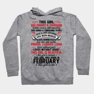 This Girl Was Born In February Hoodie